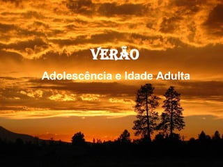 VERÃO  Adolescência e Idade Adulta 