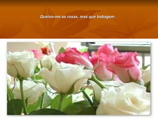 Queixo-me as rosas, mas que bobagem  . 