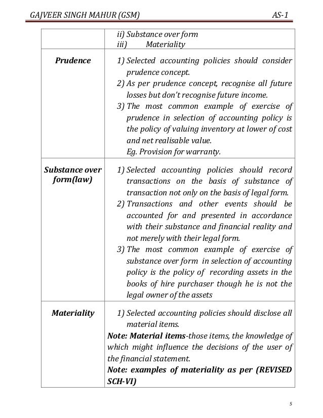 as 1 disclosure of accounting policy