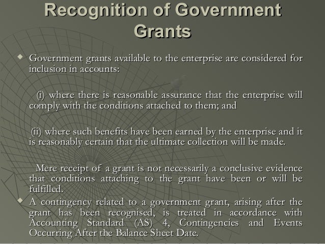 as 12 accounting for government grants 1 money receipt letter