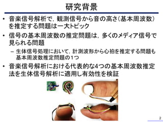 音楽信号処理における基本周波数推定を応用した心拍信号解析
