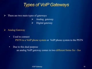 Understanding the role VoIP gateway is very importantVOIP Gateway                                                                                                       3