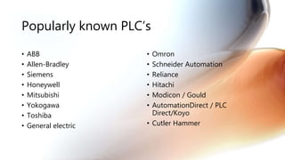 PLC and Micro Controllers | PPTX