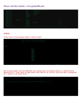 As400 session or device error | DOCX