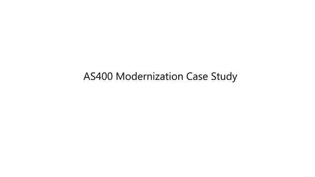 AS400 IBM iSeries Modernization | PPTX