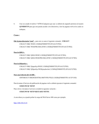 As400web server | DOC