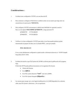 As400web server | DOC