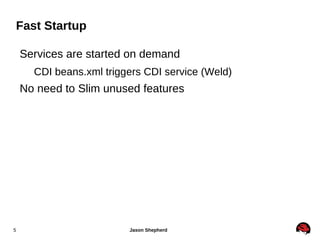 Community vs Enterprise Releases JBoss AS 7.0.2 current  EE 6 Web Profile JBoss AS 7.1 EE 6 Full Certification EAP 6 due in early 2012 