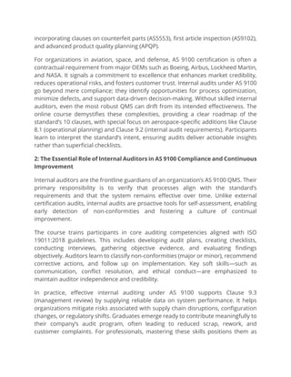 Qms Lockheed Martin AS 9100 Internal Auditor Course Online | Aerospace QMS | PDF