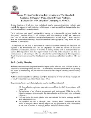 As9100 interpretations | PDF