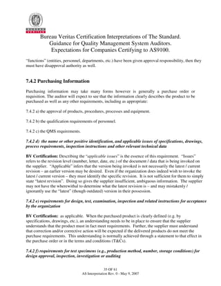 As9100 interpretations | PDF