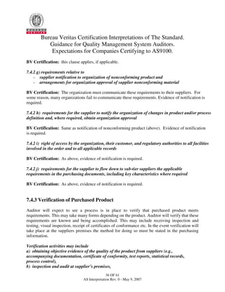 As9100 interpretations | PDF