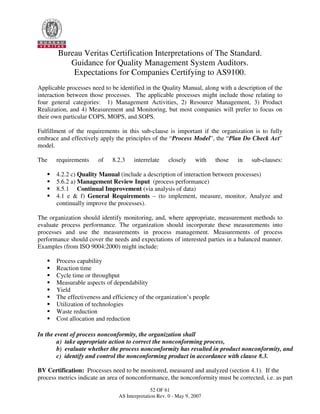 As9100 interpretations | PDF
