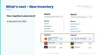 What’s next - New Inventory
Pix @app_vader & @rjonesy © 2021 @thomasbcn & SearchAds.com
New AppStore placement!
In beta US...