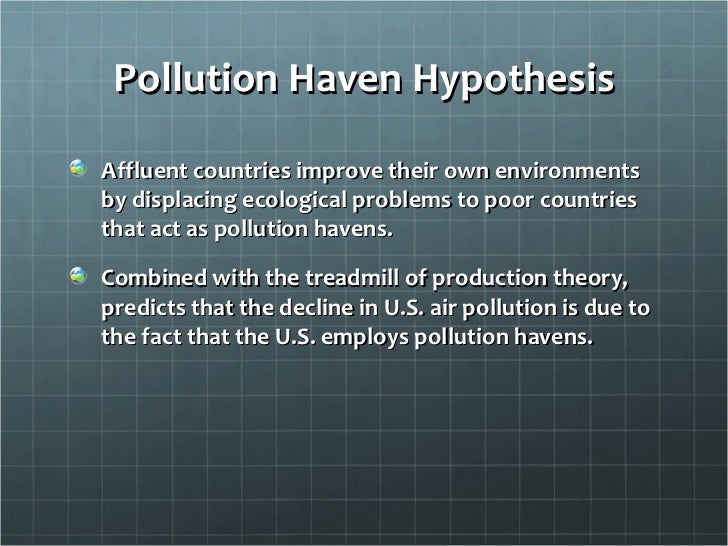 hypothesis for pollution