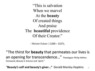 “This is salvation
When we marvel
At the beauty
Of created things
And praise
The beautiful providence
Of their Creator.”
-...