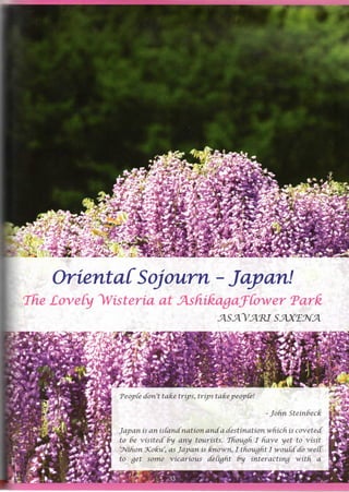 Asavari saxena's article in frequent flyer Oriental sojourn ~ japan !