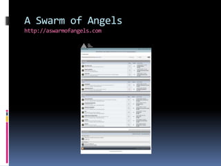 A Swarm of Angels
http://aswarmofangels.com
 