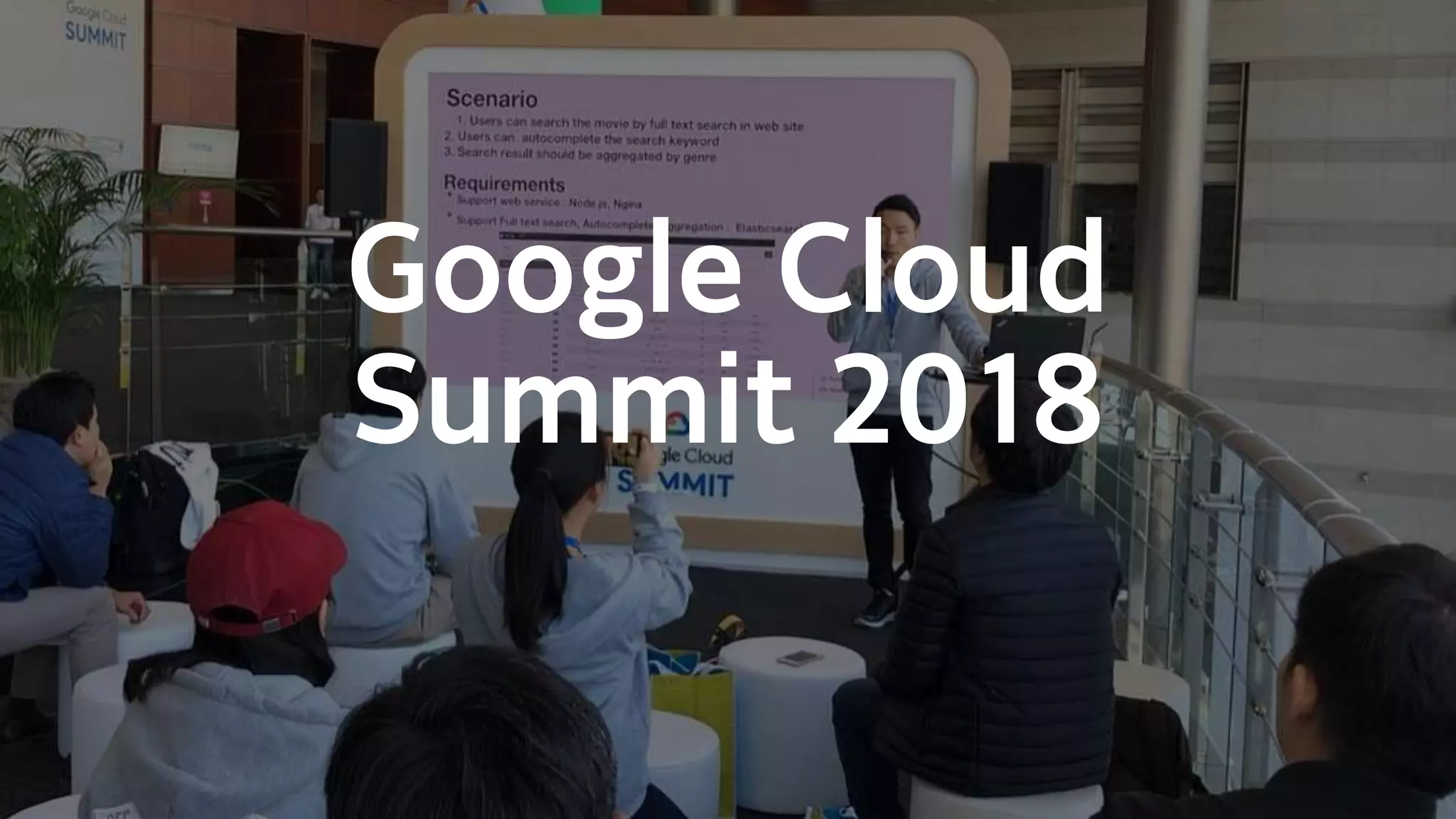 Google Cloud
Summit 2018
 