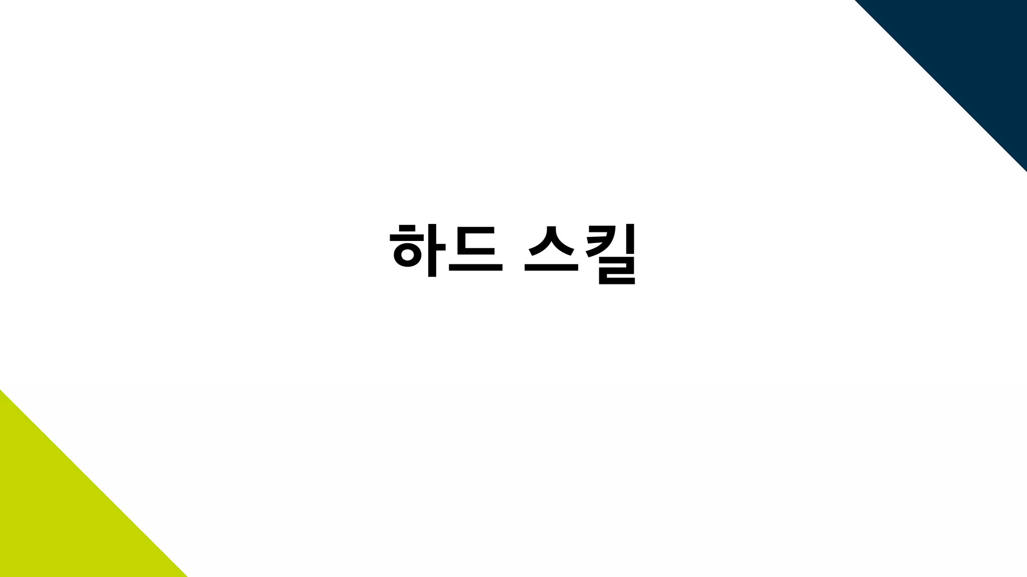 하드 스킬
 