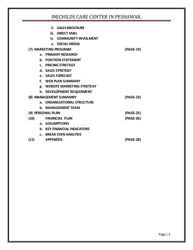 Organizational Chart For Daycare Center