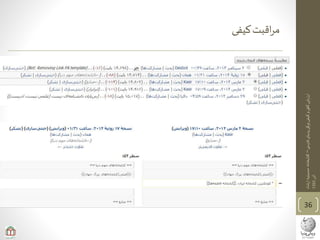 ‫ی‬‫فارس‬‫پدیای‬‫ویکی‬‫کیفی‬‫و‬‫ی‬‫کم‬‫ارزیابی‬–‫ارشاد‬‫حسینیه‬‫کتابخانه‬
‫آذر‬1393
‫کیفی‬‫اقبت‬‫ر‬‫م‬
36
 