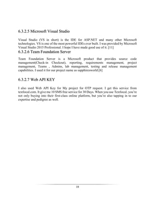 Final Report for Summer internship at Software House | PDF
