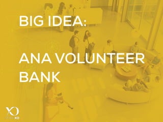 BIG IDEA:
ANA VOLUNTEER
BANK
 