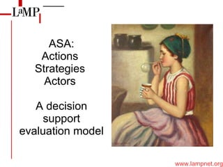 ASA: Actions  Strategies  Actors  A decision support evaluation model 