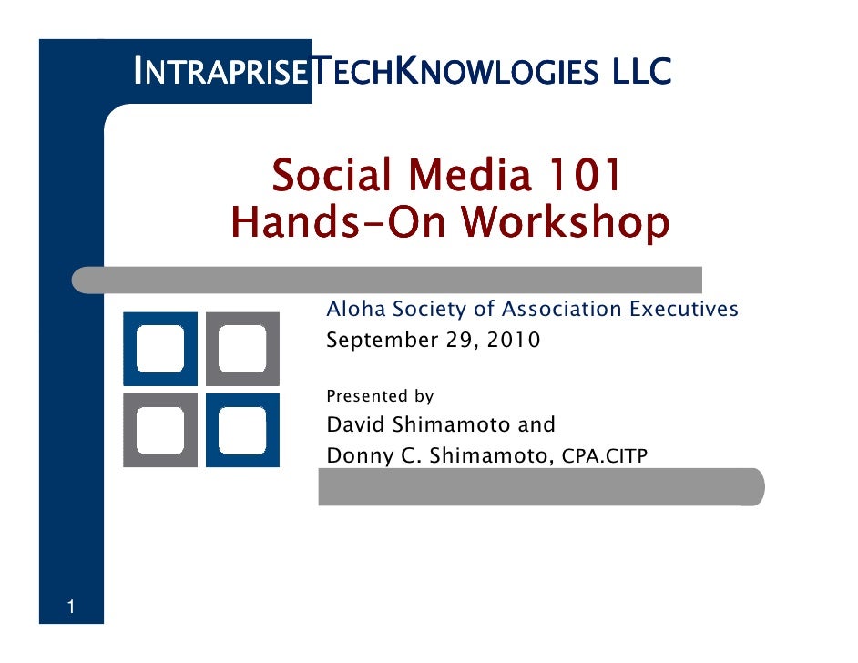 Social Media HandsOn Sept 2010