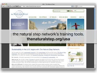 Organizational change for sustainability