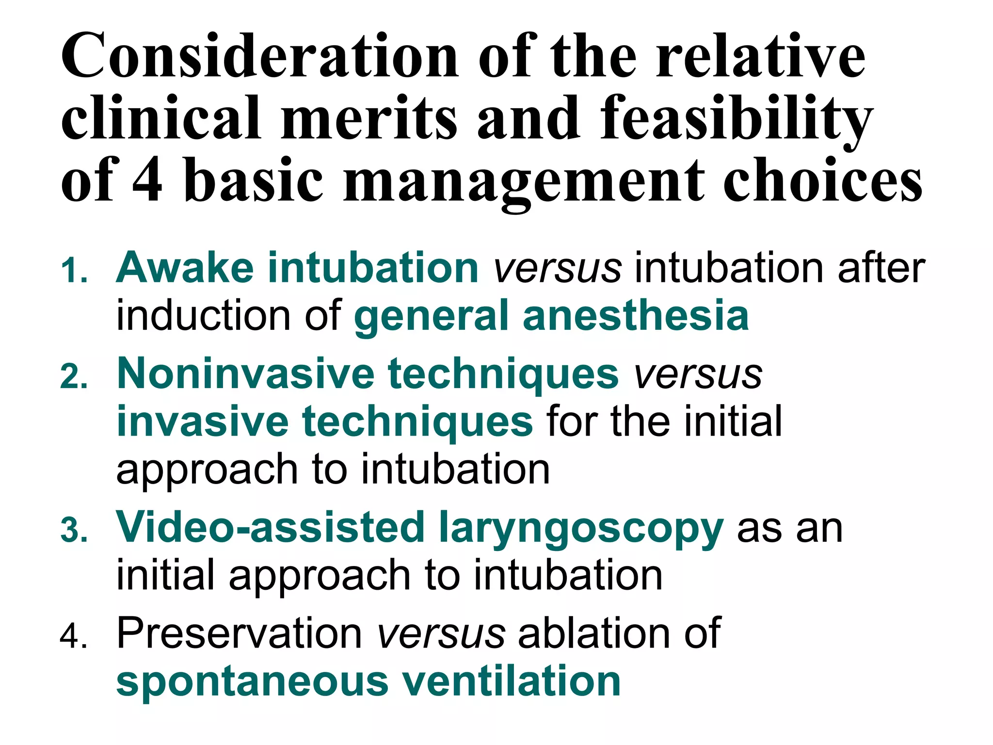 ASA Guidelines for Management of the Difficult Airway | PPTX