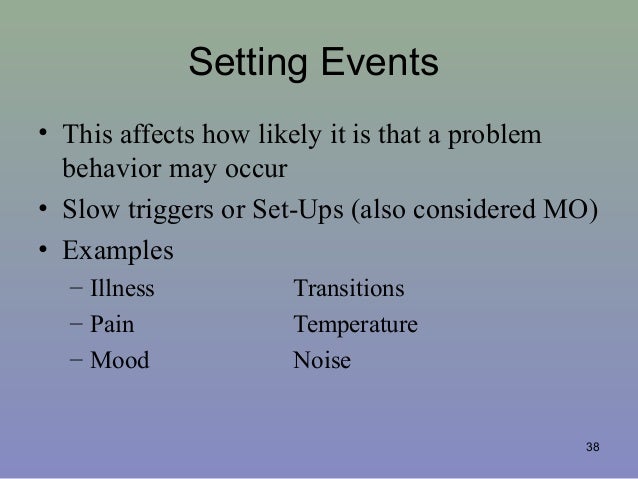Setting Events Aba _ Setting Events Checklist – JIIVCI