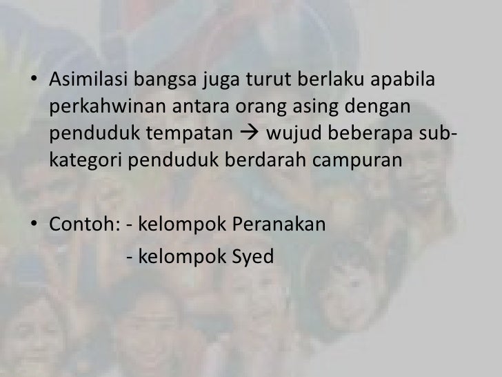 Contoh Asimilasi Kaum Di Malaysia - Contoh SR