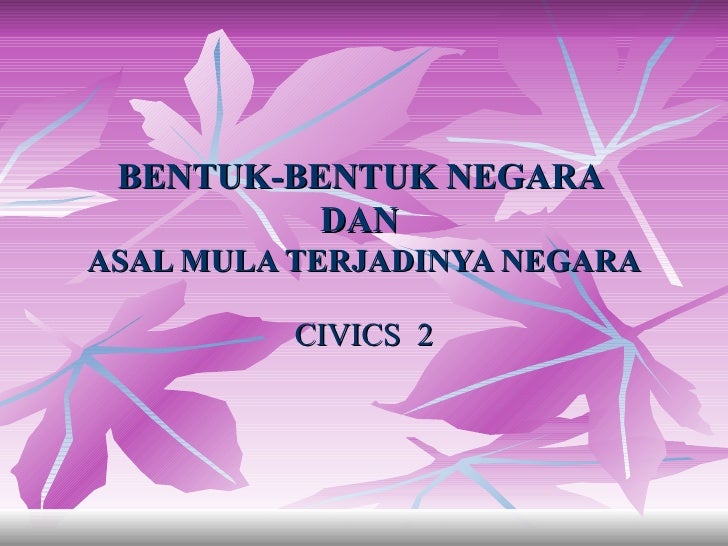 Asal mula terjadinya negara