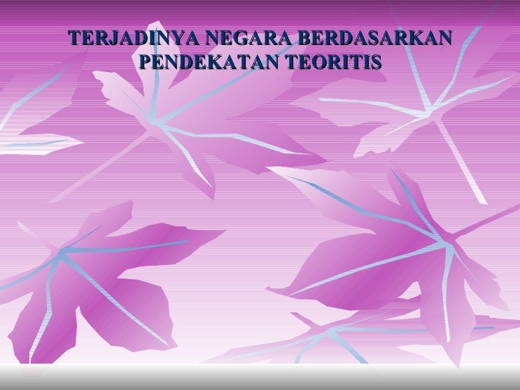 Asal mula terjadinya negara
