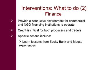 Livestock revolution: Exploiting the potential of Kenya's Arid and Semi Arid lands, November 2008