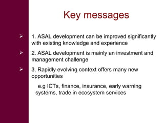 Livestock revolution: Exploiting the potential of Kenya's Arid and Semi Arid lands, November 2008