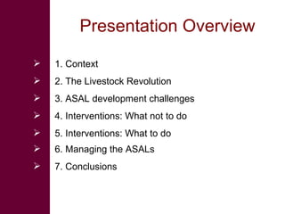 Livestock revolution: Exploiting the potential of Kenya's Arid and Semi Arid lands, November 2008