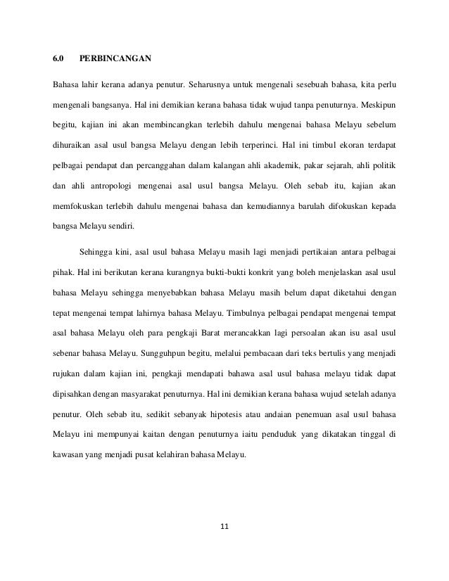 Asal Usul Bahasa Dan Bangsa Melayu Artikel