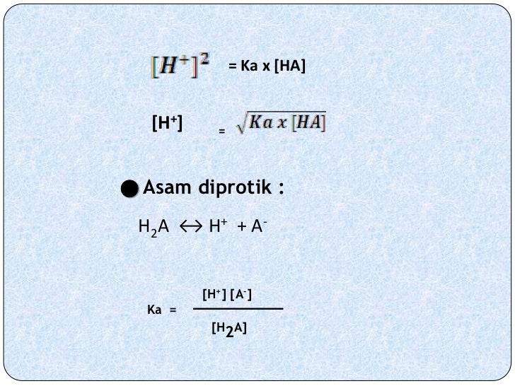 Nilai konstanta kesetimbangan asam dan basa