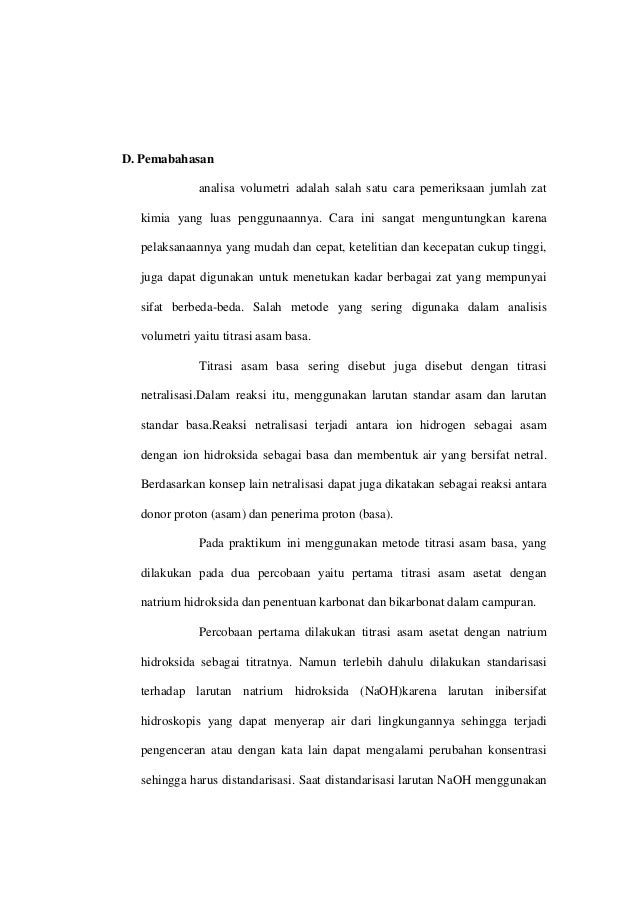 Laporan Praktikum Titrasi Asam Basa