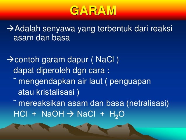 Asam,Basa dan Garam