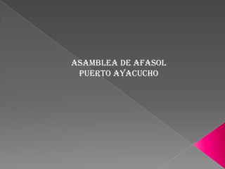 Asamblea de AFASOL
Puerto Ayacucho

 