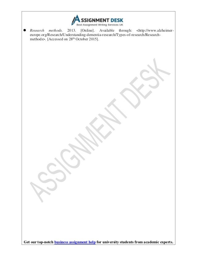 Business assignment services research method