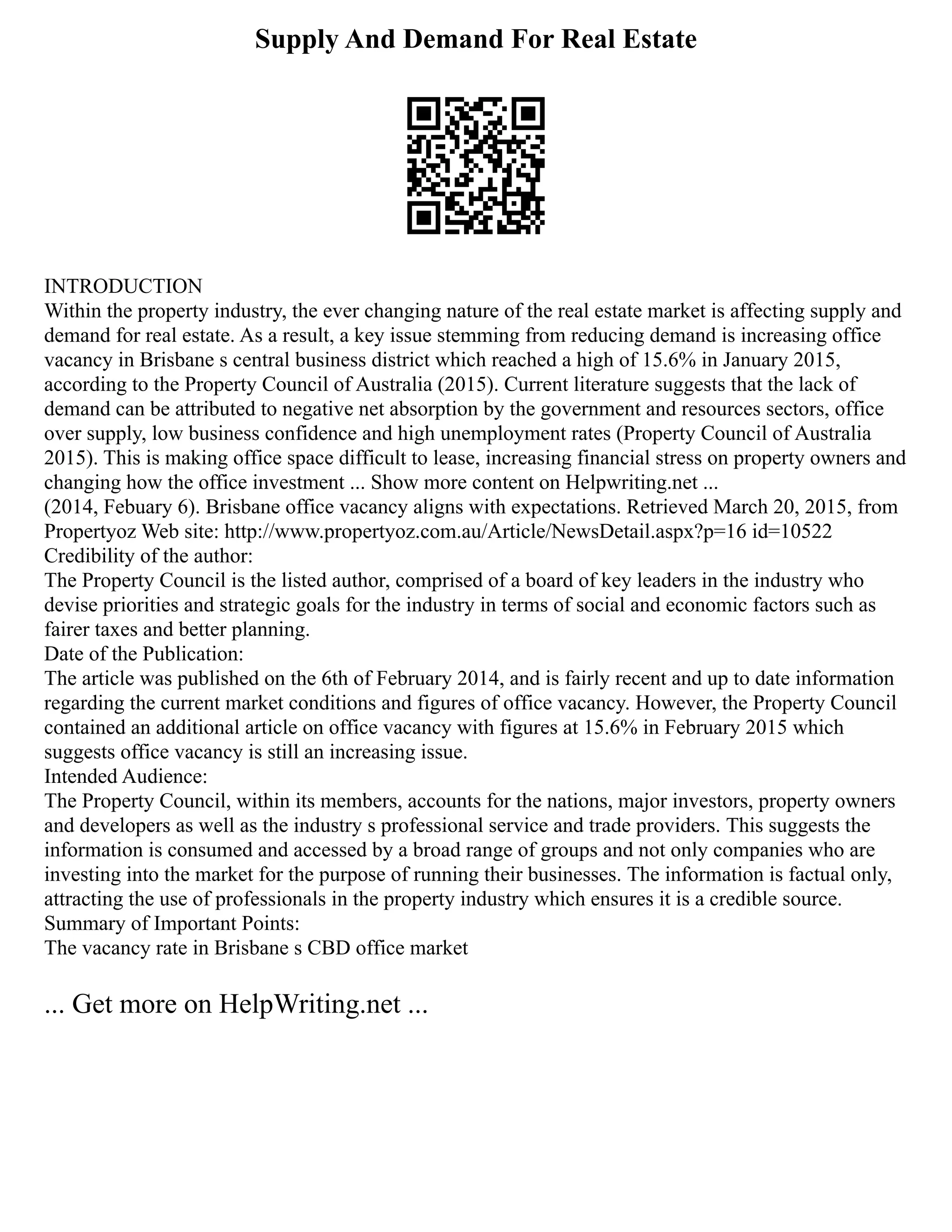 A Sample Term Paper - Examples Papers | PDF