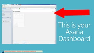 This is your
Asana
Dashboard
Relee Cruz * virtualreleecruz.wordpress.com * virtualreleecruz@gmail.com
 