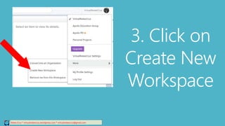 Relee Cruz * virtualreleecruz.wordpress.com * virtualreleecruz@gmail.com
3. Click on
Create New
Workspace
 