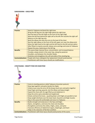 Asanas - yoga teacher training course project work karuna yoga vidya ...