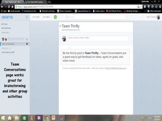 Team
Conversations
page works
great for
brainstorming
and other group
activities
 